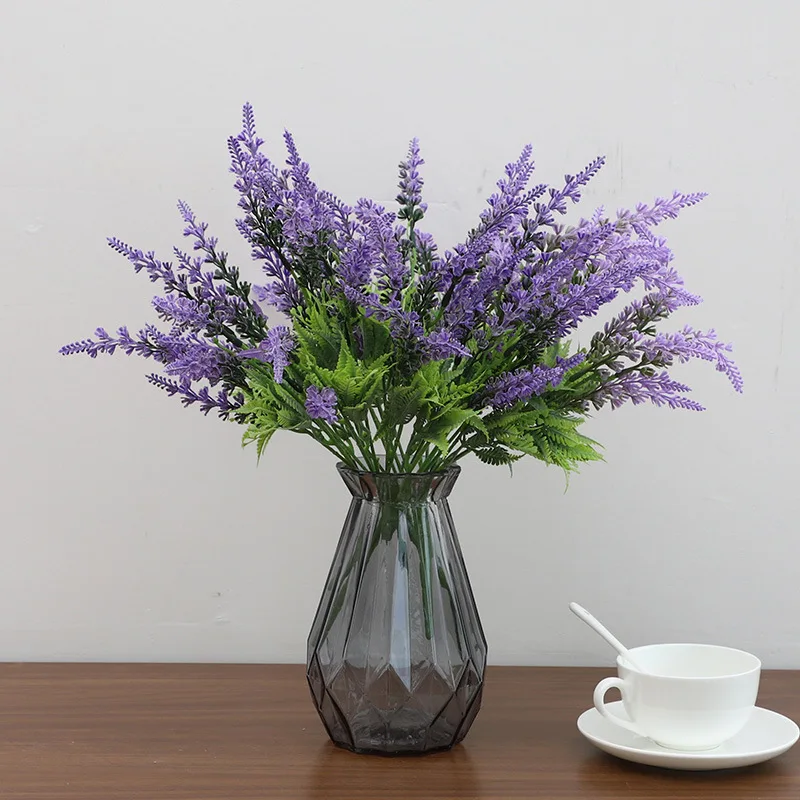 

Purple Lavender Artificial Flower Wedding Decoratie Fake Flowers Plant Home Deco Daily Festival Shop Window Ornaments