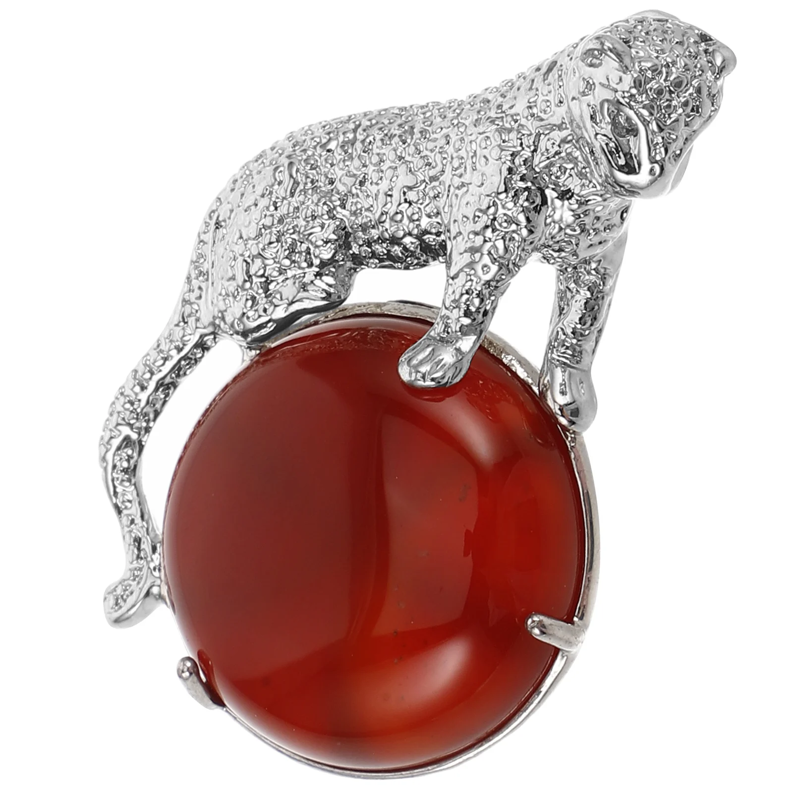 

Cheetah Pendents Crystal Stone Charm Necklace Bracelets Keychains Alloy Animal Charms Red Carnelian Pendant Lion charms jewelry