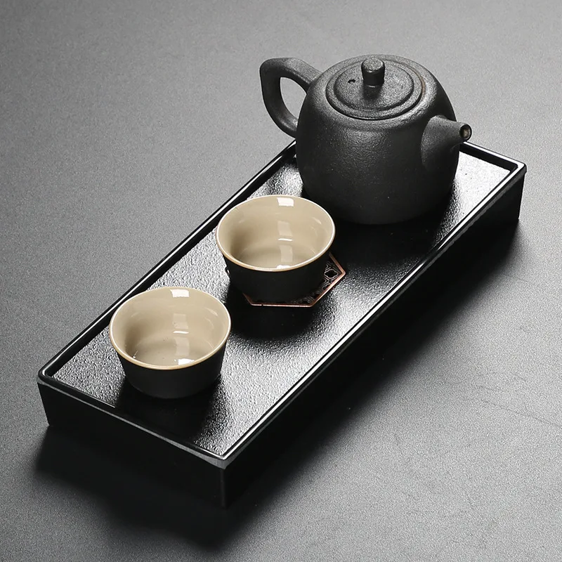 Kung Fu theeservies met theeblad, eenvoudige moderne theepot, Japans, hotelkamers, slaapzaal, thuis