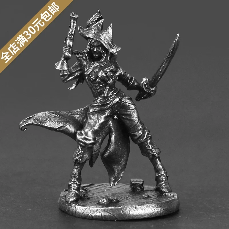 Metalen Piraat Soldaat Actiefiguren Model Bordspel Stuk Miniatuur Ornament Accessoires Eindspeelgoed voor Jongens Desktop Beeldje