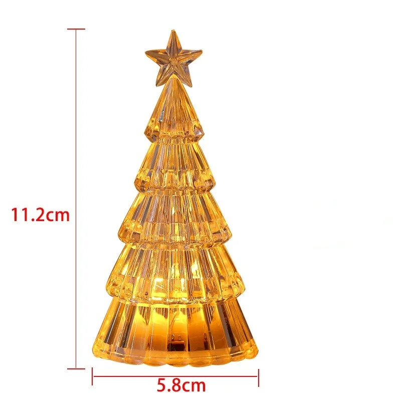 Christmas Decoration Luminous Christmas Tree Crystal Night Light Desktop Decoration Decoration LED Electronic Candle Light