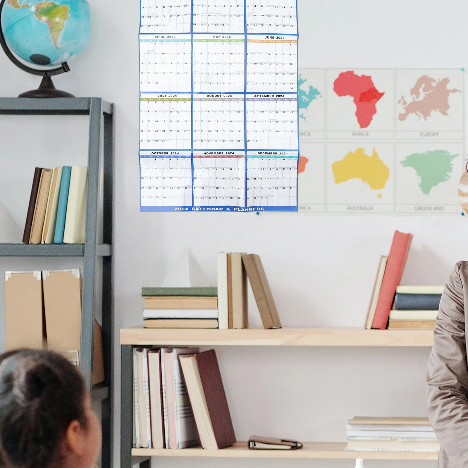 

1Set Hanging Wall Calendar English Monthly Dry Erase Calendar Thick Paper Sturdy Design Perfect for Home Office Classroom