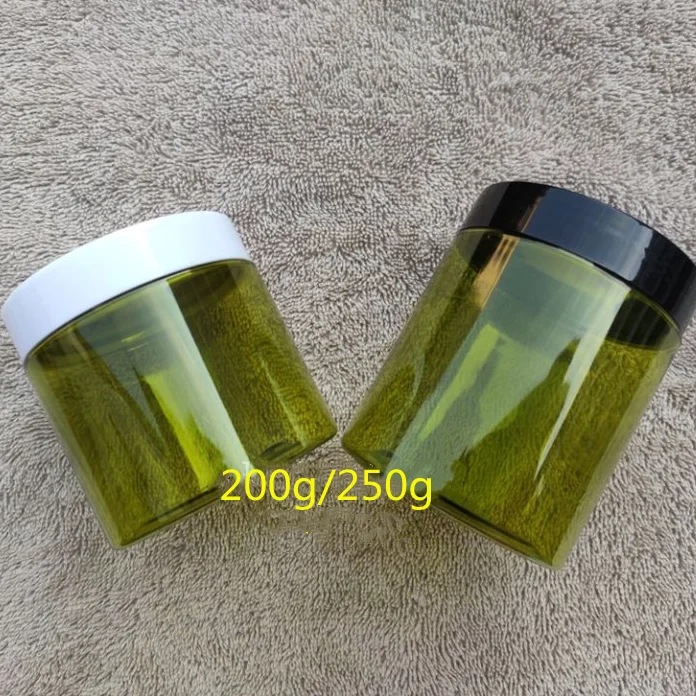 10/30/50pcs 200ml 250ml 300ml Empty Cream Jar Plastic Mask Jar Colorful Bottle Cosmetic Container Makeup Box Travel