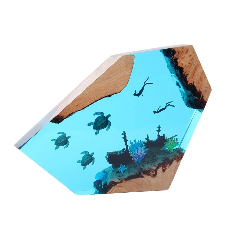 

Dream submarine resin lamp, whale, sea turtle, human diving creative night light, personalized home explosion decoration