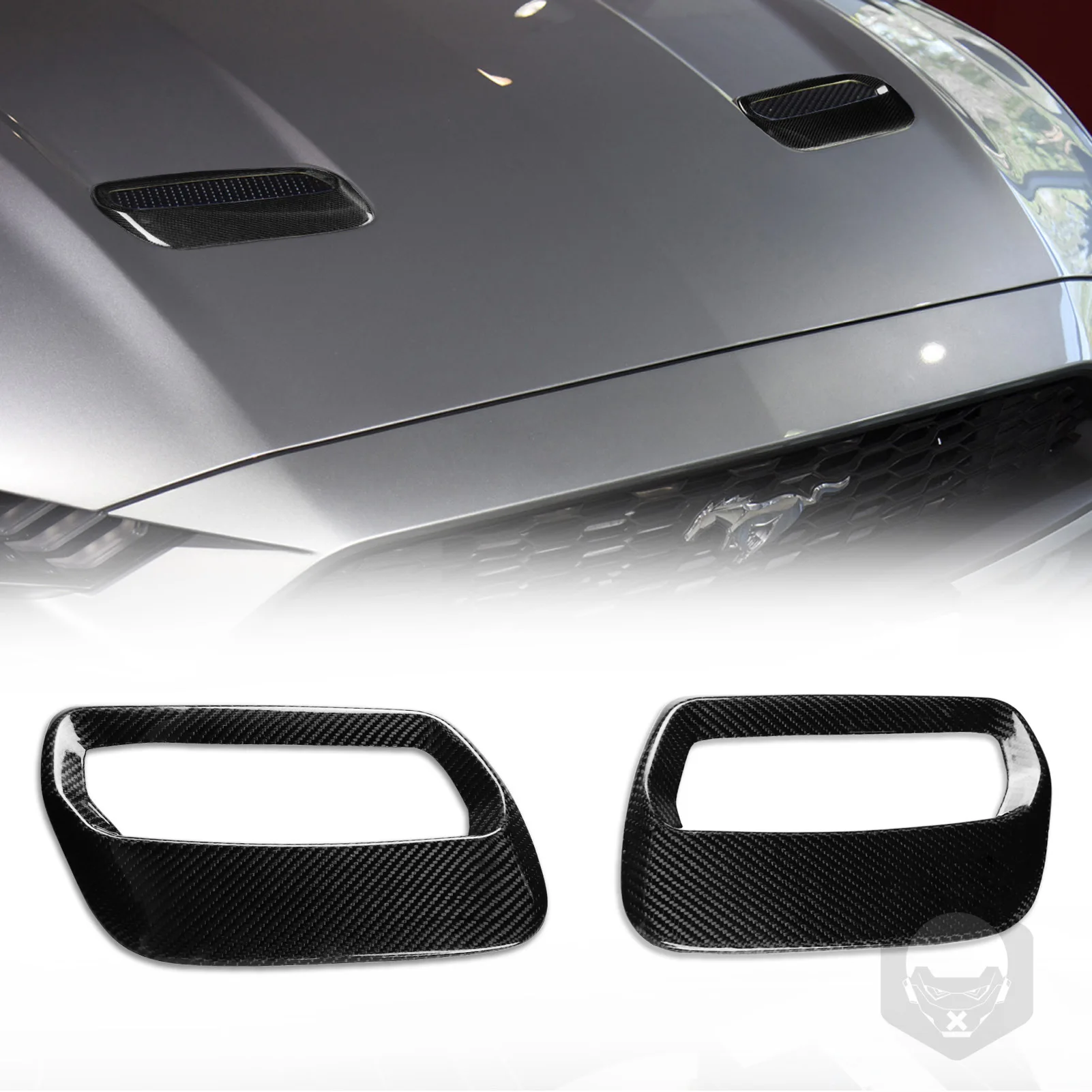 

Подходит для Mustang 18, крышка из углеродного волокна, не трендовые аксессуары для декоративной рамы, модификация салона автомобиля