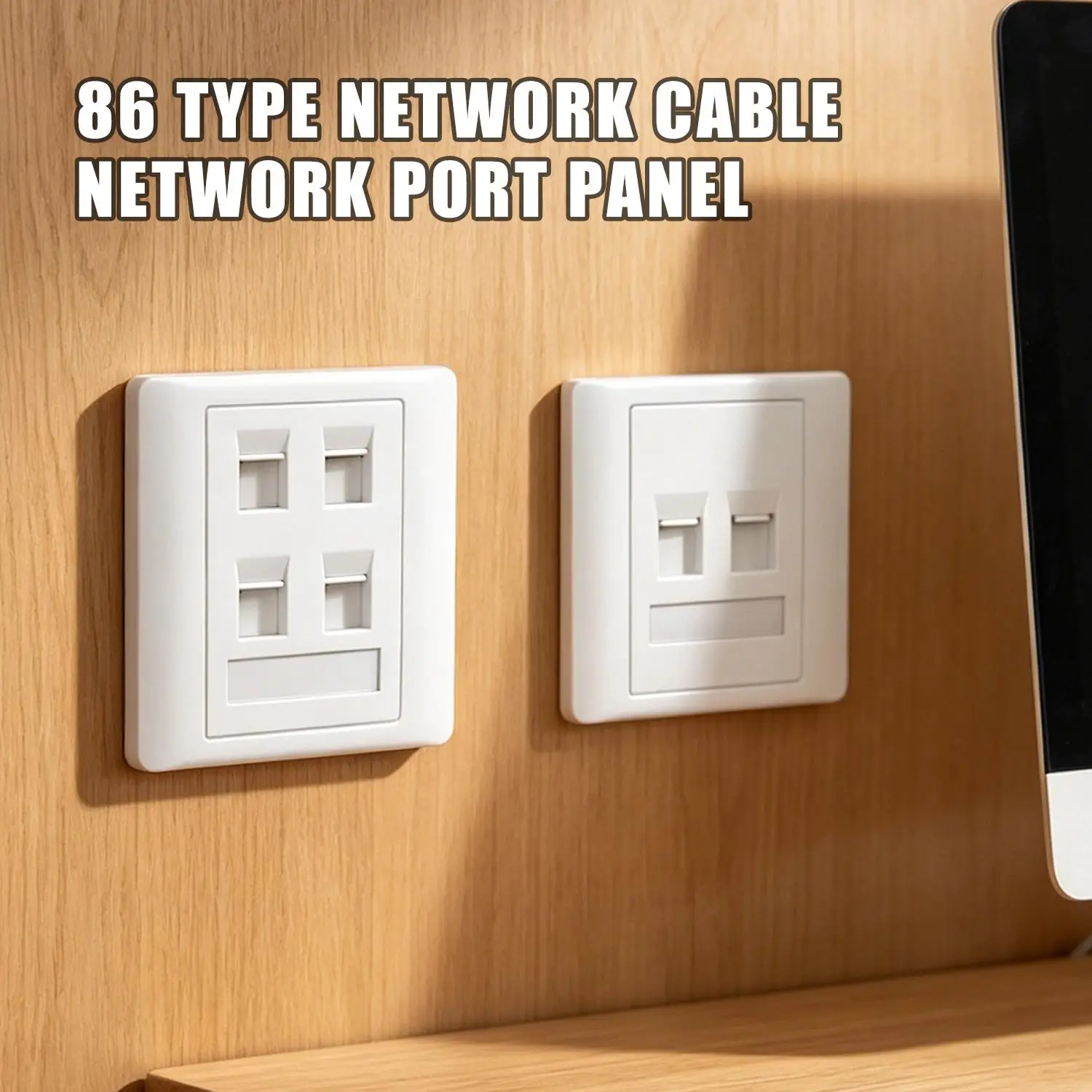 1/2/3/4 Port Electrical Socket Plug Standard RJ45 USB Wall Socket Ethernet Cable Adapter Converter For Home Office Kitchen