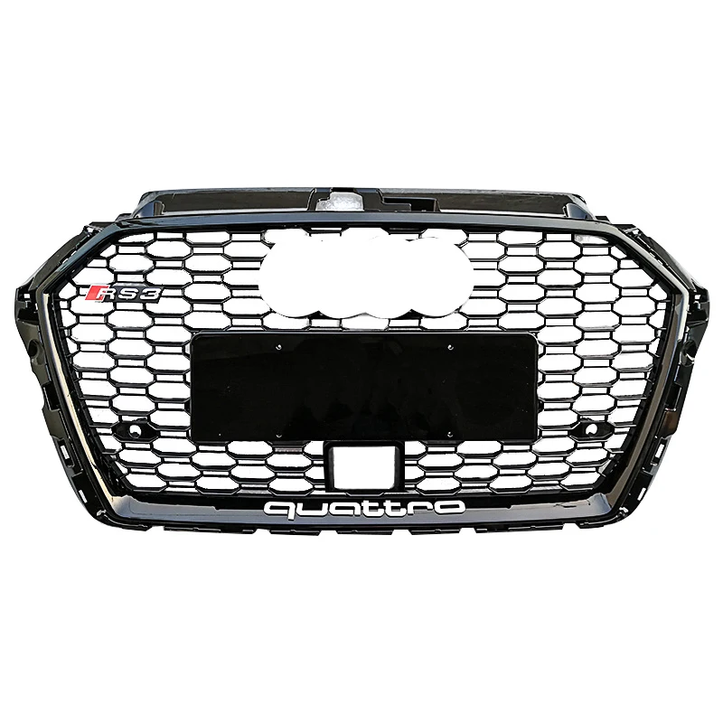 Fast Shipping A3 S3 Front Bumper Grille for A3 S3 RS3  Honeycomb Grill Mesh 2017 2018 2019 2020 Car Grill With ACC