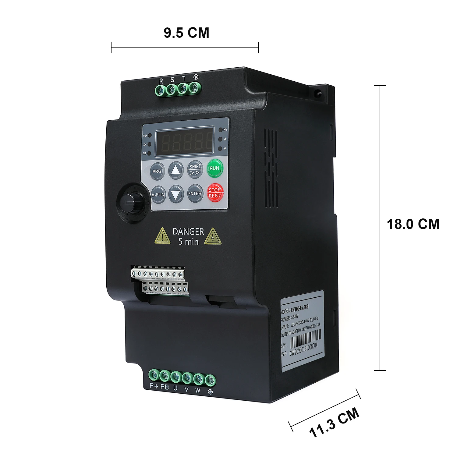 Imagem -02 - Inversor de Freqüência para Motor de Controle Conversor de Freqüência ca Vfd Fase 220v kw 380v Entrada para Saída 3ph 220v 380v 075 kw 15 kw 22 kw kw 55kw