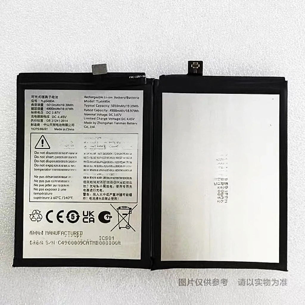 Baterai 3.87V TLP049D9 untuk TCL 40 NXTPAPER 4G (T612B) Baterai TLP049DA/TLP049D9 Alcatel