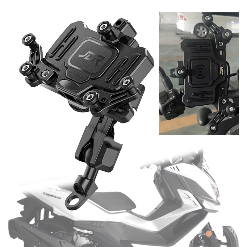 Para SYM CRUISYM 125i 250i 300i ALPHA 300 JOYMAX F Z 300 JETX 150 ADX 125 300 TG400 soporte retrovisor para teléfono móvil GPS