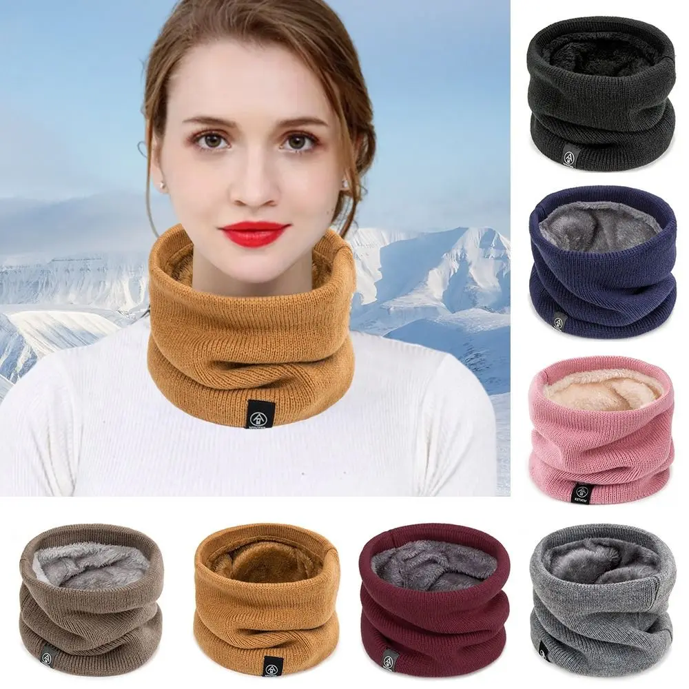 Fashion Women Men Soft Knitted Neck Warmer Face Mask Winter Scarves Wool Fur Thick Men Neck Scarves