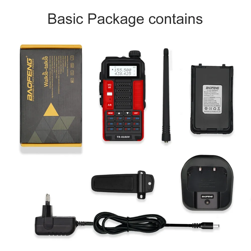 Baofeng UV-10R Professional Walkie Talkies, High Power 10W Dual Band Two-way Ham Radio, UV-10R 2 Way Radio Talkie Walkie 50 Km