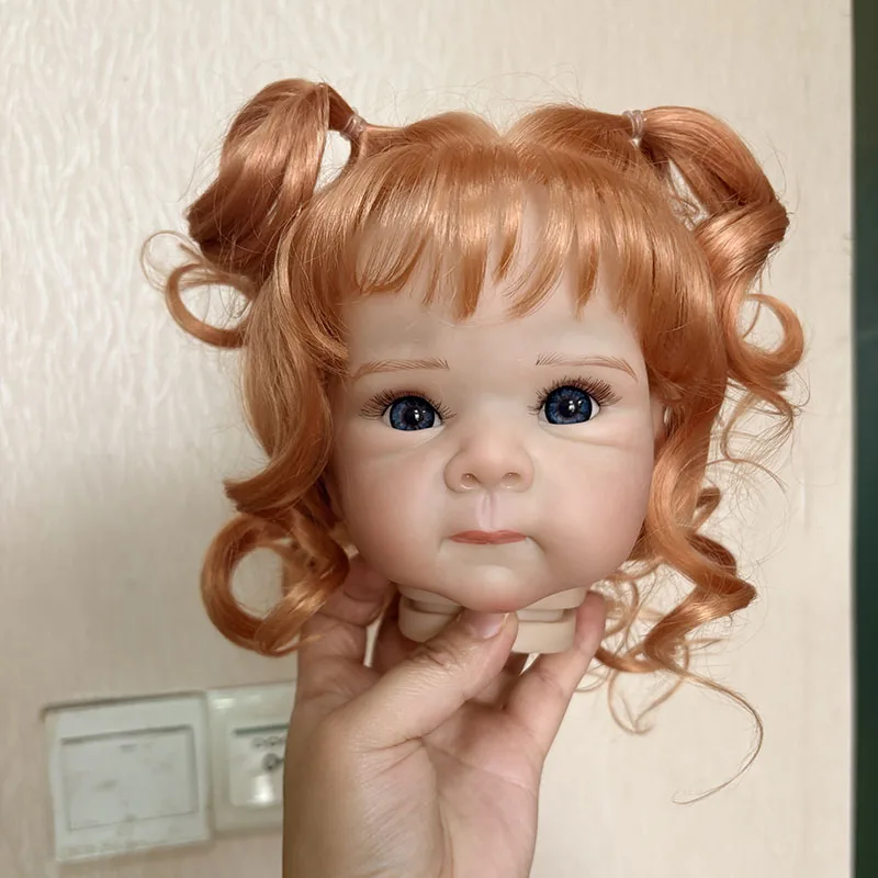 18 Inch Already Painted Unfinished Doll Kit Bettie with Hand Rooted Red Curly Hair