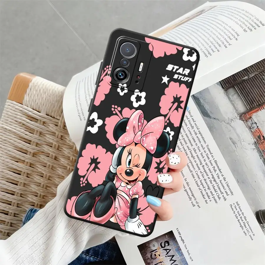 حافظة ميكي ميني ديزني لهاتف شاومي Mi 11 12 13 Lite 13 14 15 Pro 10T 11T 12T Pro 12X غطاء هاتف ناعم أسود #5