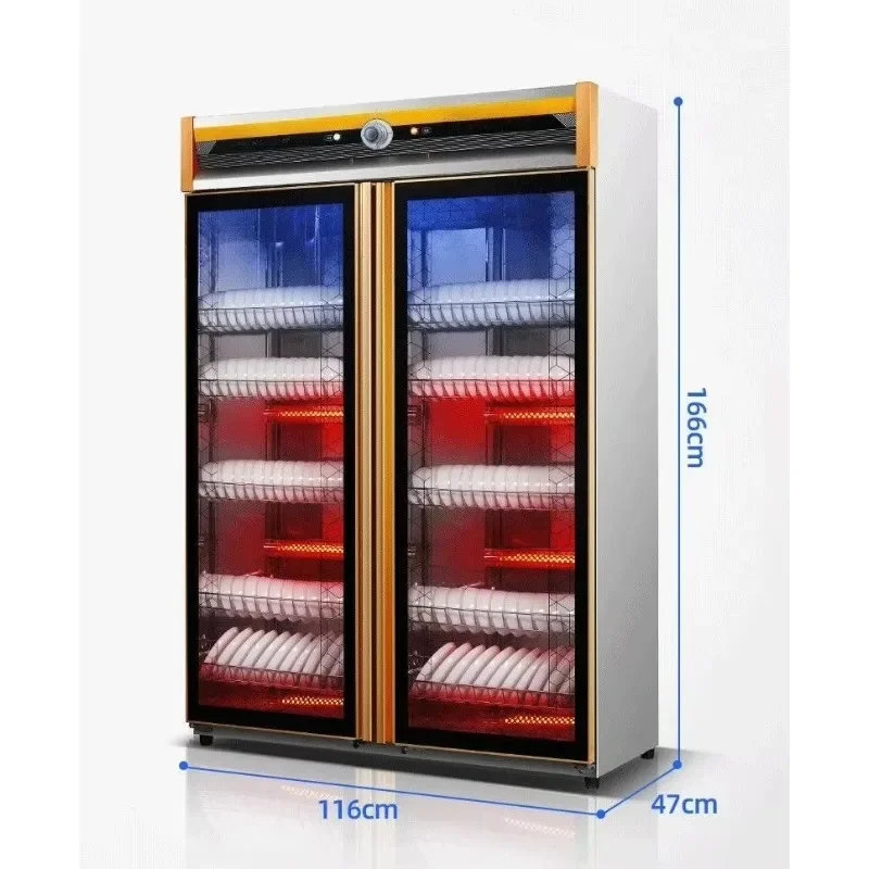 Commercial double door vertical large capacity stainless steel hotel kitchen catering restaurant cupboard