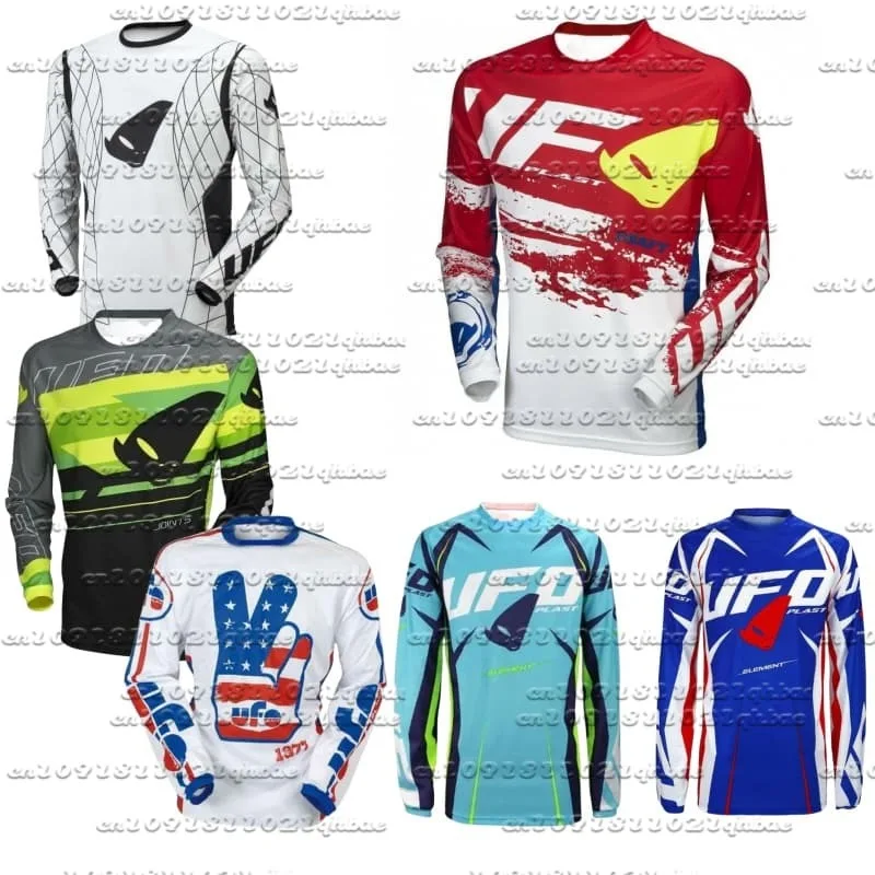 

Men and Women Motorcycle Off-Road Race T-Shirt Summer Breathable Quick Drying Sports Cycling Suit Ufo 40th Anniversary Jersey