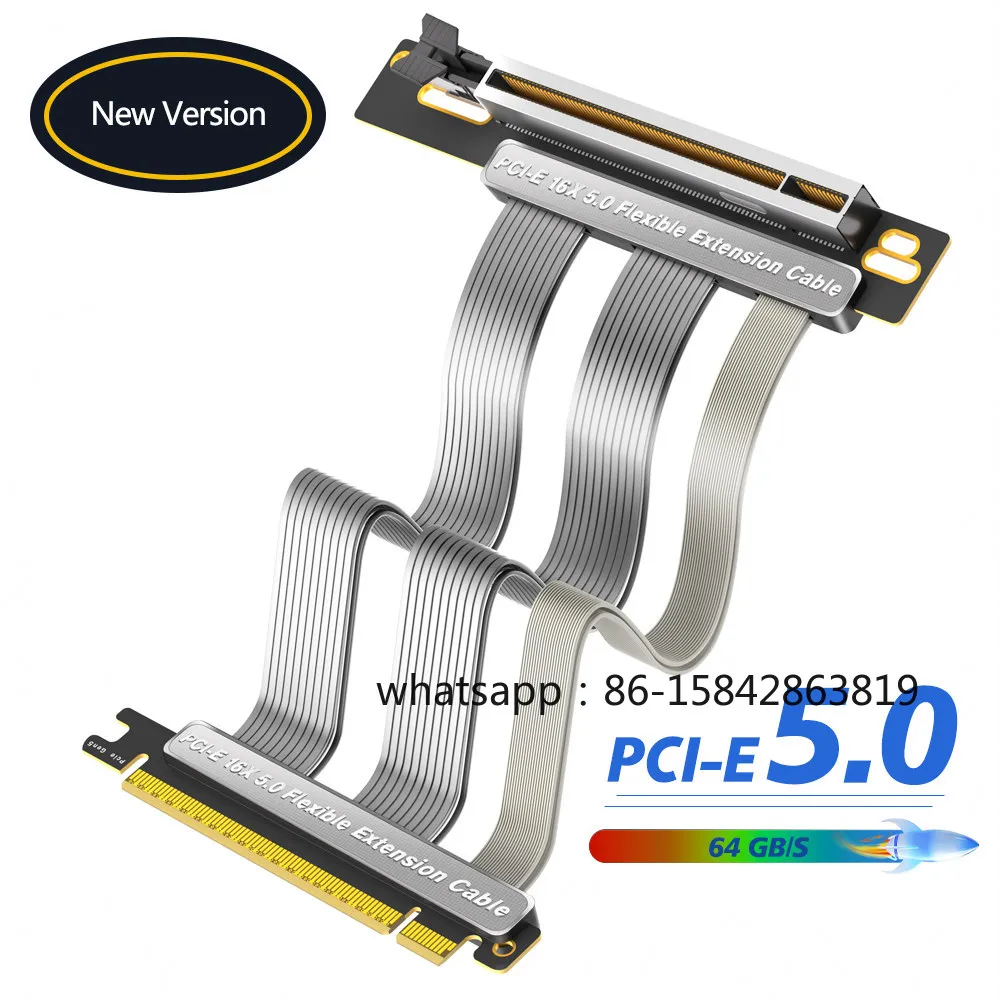 PCIE5.0 Graphics Card Extension Cable 16X Transfer Graphics Card 90 Degrees 5.0 Lossless Compatible Transfer