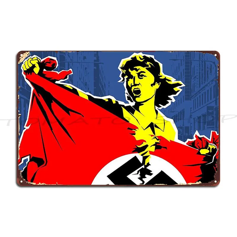 German Communist Youth Workers Propaganda Metal Sign Wall Mural Personalized Painting Wall Decor Print Tin Sign Poster