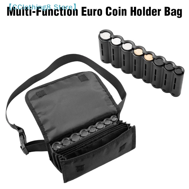 Multi Pocket Waist Bag Euro Coin Holder Portable Coin Storage Money Box Wallet Purse For Waiter Driver Cash Money Phone 【AliS8】