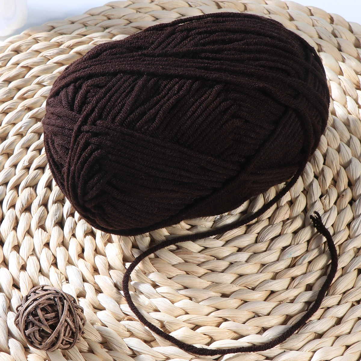 

50 G Milk Cotton Yarn Chunky Knitting Wool Thick Roving Cream for Crocheting Bulk Diy Woolen