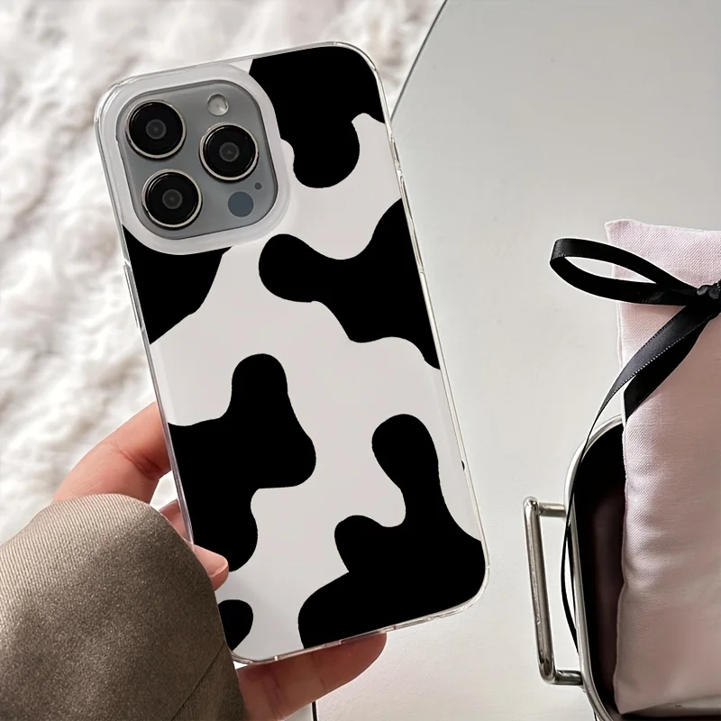 Cow Stripe Korean INS Anti-drop Phone Case For Samsung Galaxy A56 A57 S24 S26 S25 Plus S23 A17 A27 A55 A36 Ultra A37 IMD Cover