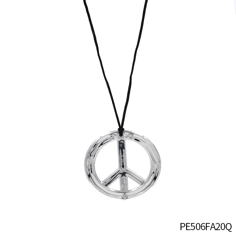 PESENAR Hippie Costume Set 60's Style Circle Glasses Peace Sign Necklace Daisy Sunflower Headbands