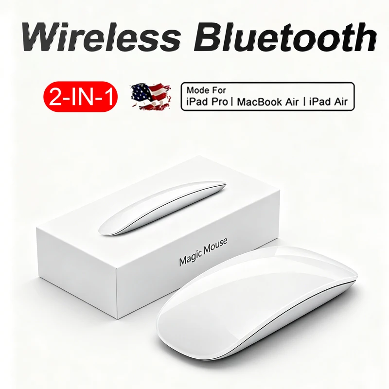 Original Wireless Magic Mouse Bluetooth 5.0 Ultra Thin Touch Mouse For Apple Macbook Air iPad Microsoft Laptop PC Office Mice