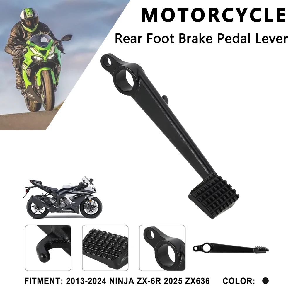 AliExpress JFGRACING Motorcycle Accessories CNC Rear Foot Brake Pedal Lever For Kawasaki NINJA ZX6R 2013-2024 ZX636 2025 Moto Street Bike Aluminum