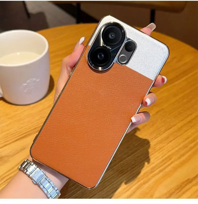 

For Vivo X200 FE S30 Pro Mini Case Fashion Ultra Thin Electroplating Leather Matte Hard Cover For VIVO X200 FE Shockproof Funda