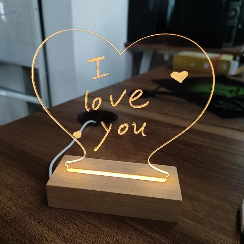 Creative Note Board Creative Led Night Light USB Message Board Holiday Light With Pen Gift For Children Girlfriend Decoration Ni