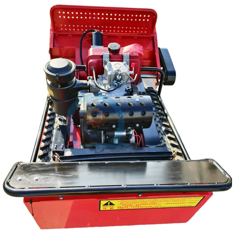 حار بيع محرك الديزل التحكم عن بعد آلة الزاحف متعددة الوظائف مع جزازة الغابات المهاد #2