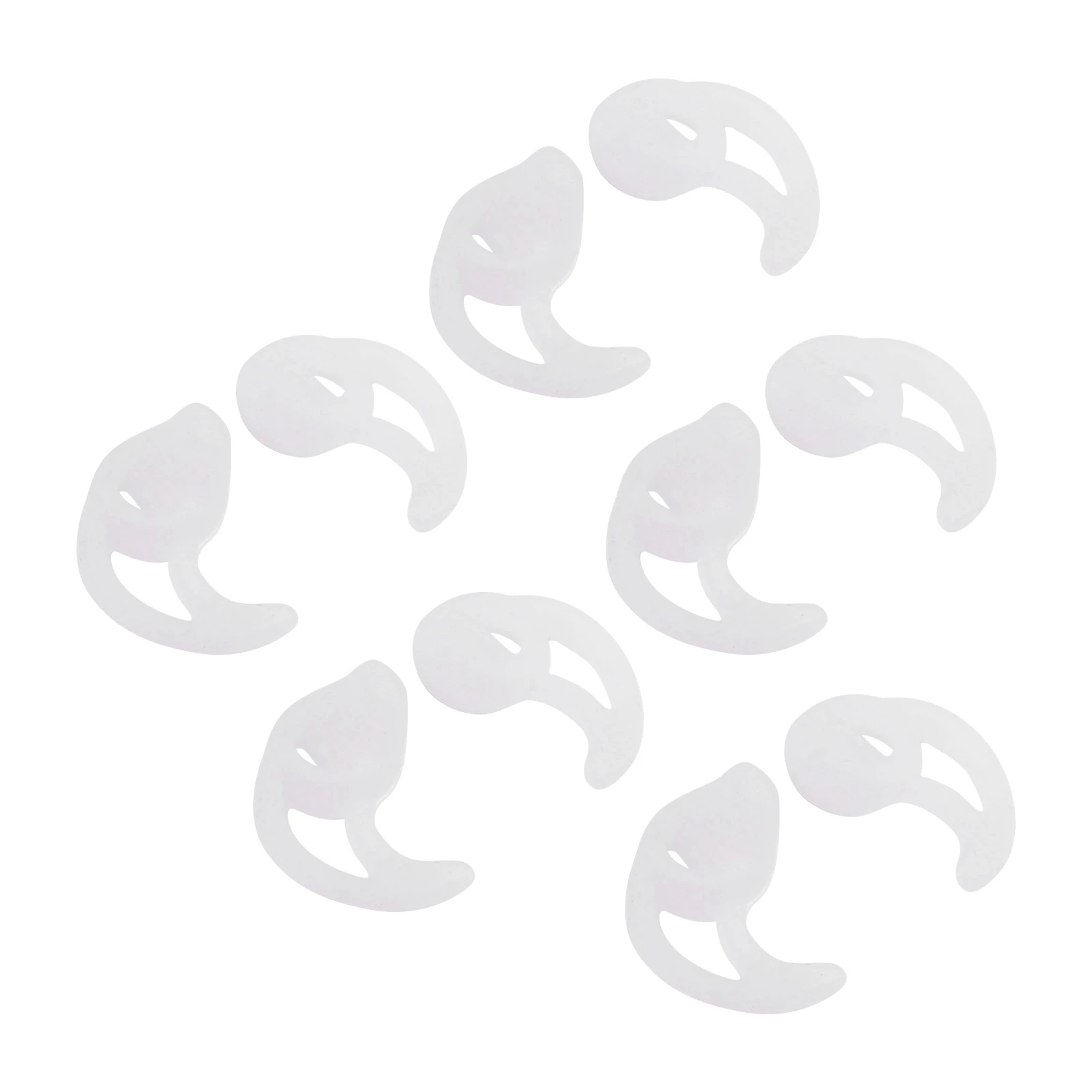 ZK40 5 paia di auricolari Earmold tappi per le orecchie con condotto d'aria in silicone bianco morbido e confortevole da indossare per auricolari walkie talkie