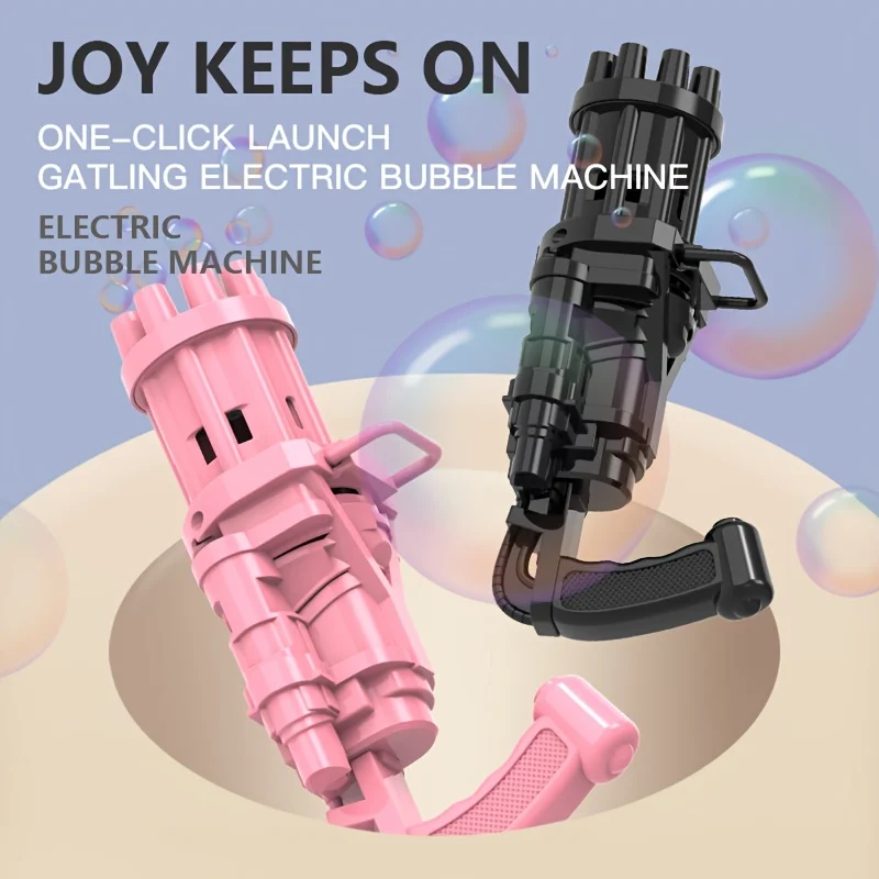 Mini juguete de máquina de burbujas, formación automática de burbujas, formación de burbujas de 8 orificios, formación de burbujas densas. (Excluyendo agua de burbujas)