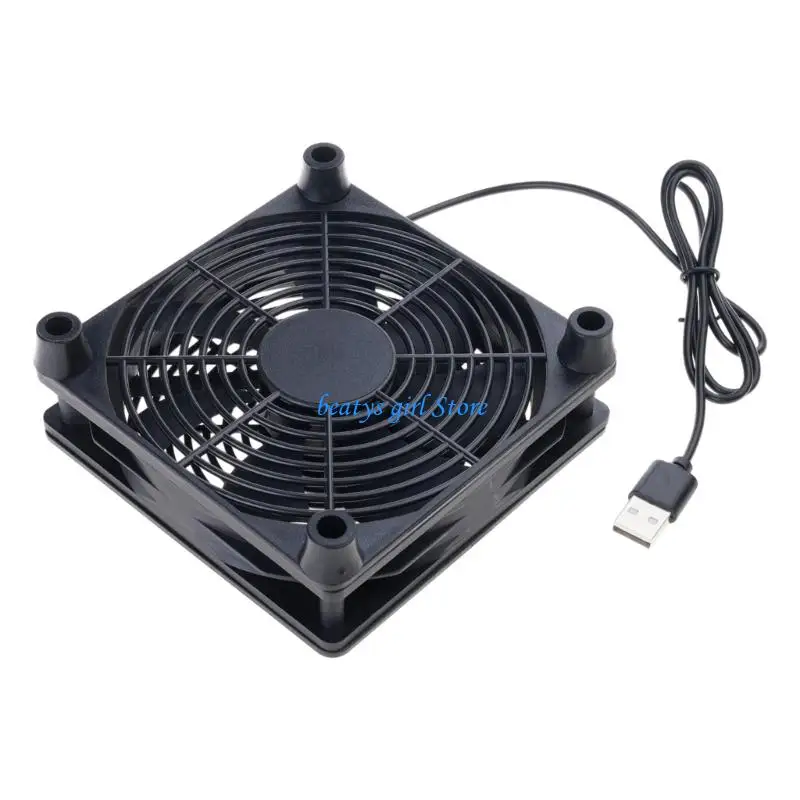 C7AB Router Fan DIY Box Cooler Wireless Cooling DC5V USB 120mm Fan 120x35mm 12CM Cooling Radiator