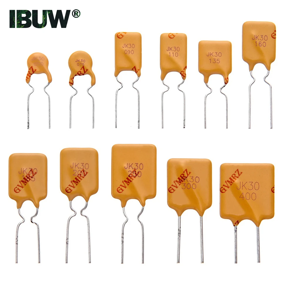 10PCS 1.5A 1.6A 1.85A 2A 2.5A 3A 4A Pptc Fuse 5A 6A 7A 8A 9A 10A Jk30 Plug In Self Resettable Fuse Ruef 30V 0.9A 1.1A 1.35A