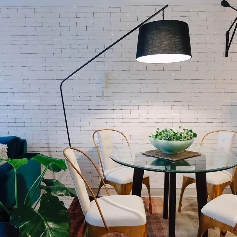 Modern Standing Lights Nordic Big E27 Floor Lamp Denmark Black Fishing Floor Lamps for Living Room