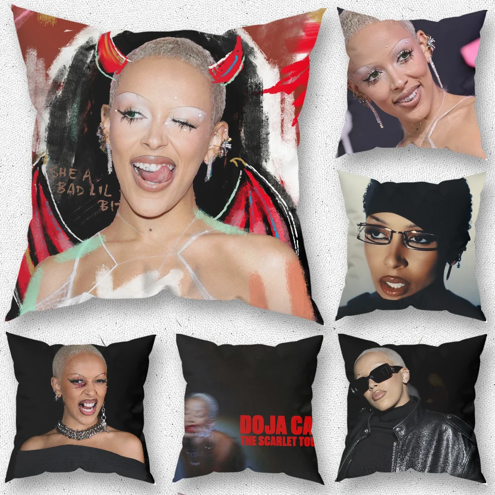 

Doja Cat Scarlet Singer Pillow Case For Home Bedroom Room Decoration Living Room Sofa Cushion Cover Suitable