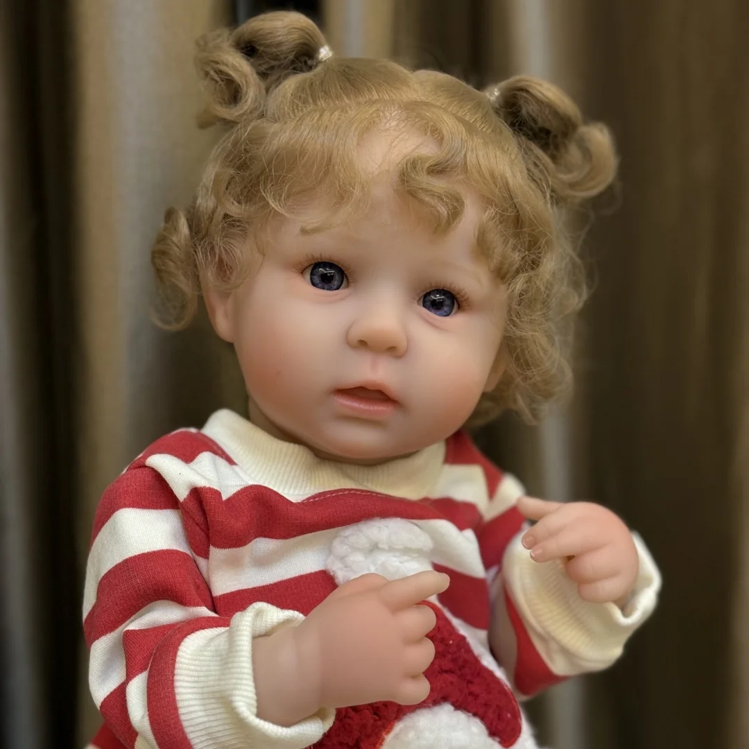 18-20 인치 빨 수있는 Ward Bebe 뿌리 머리카락으로 다시 태어난 소녀 부드러운 비닐 바디 수제 다시 태어난 인형 실물 같은 현실적인 신생아 인형