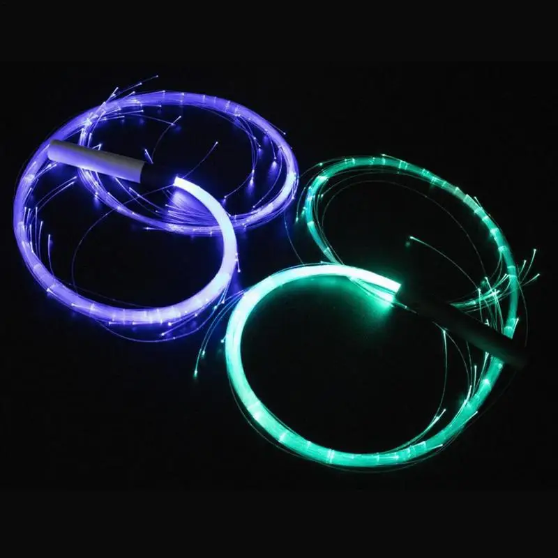 LED Whips LED Light Up Swivel Dancing Fiber Optic Whips Reusable Battery Powered Fiber Optic Whip Glowing Whips With 4 Variable