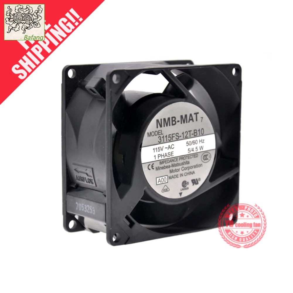 

Jinlingge для NMB-MAT Minebea 3115FS-12T-B10 8038 110 В 8 см бесшумный вентилятор охлаждения