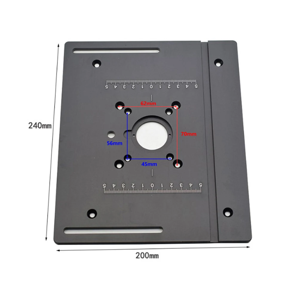 Imagem -02 - Liga de Alumínio Woodwork Router Tabela Inserir Placa Madeira Milling Flip Board com Régua de Ângulo Trimming Machine Gravura Bancos