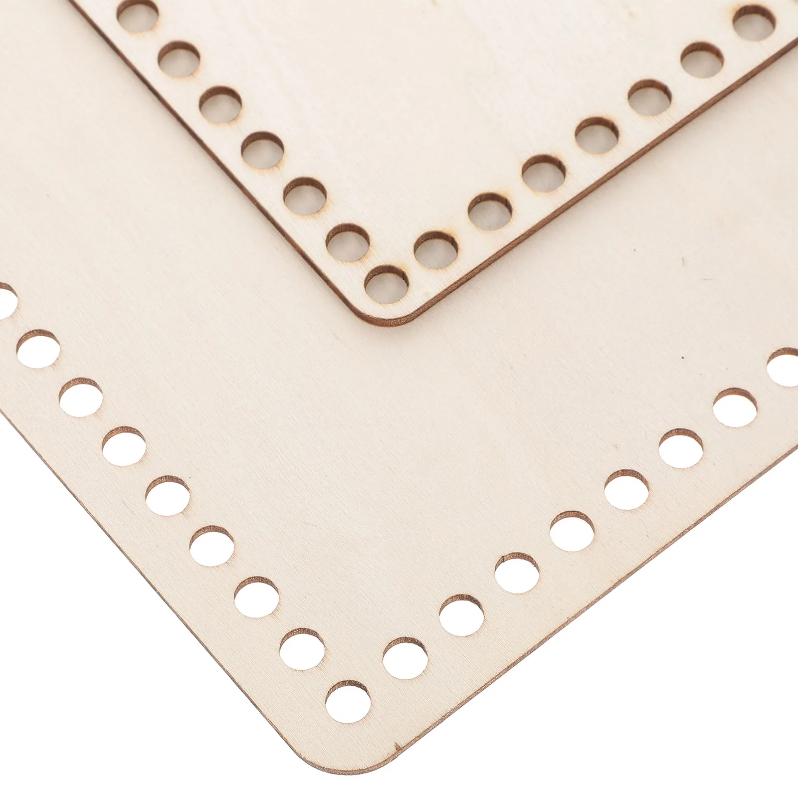

5pcs Square Bottom Crochet Basket Knitting Wood Base Supplies Durable Fashion Beautiful Beginner Professional Thick Yarn