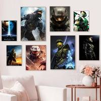 Classic Game H-Halo cool poster Self-adhesive wall stickers for decorating rooms living rooms cafes as gifts frameless