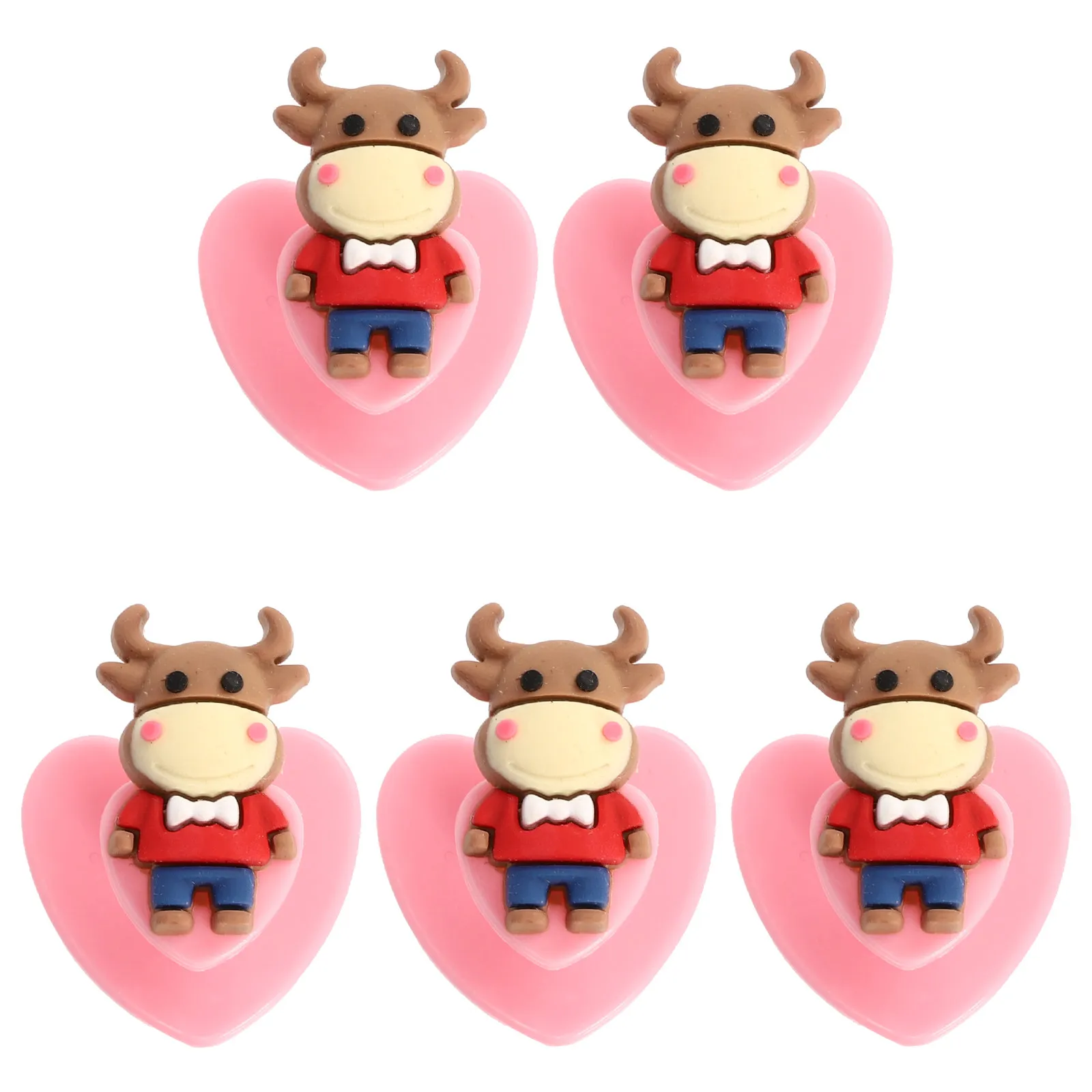 5Pcs Toilet Seat Cover Lifter Heart Shape Fine Craftsmanship Wear-Resistant Sanitary Handle for Home Hotel Dorm Bathroom Toilet