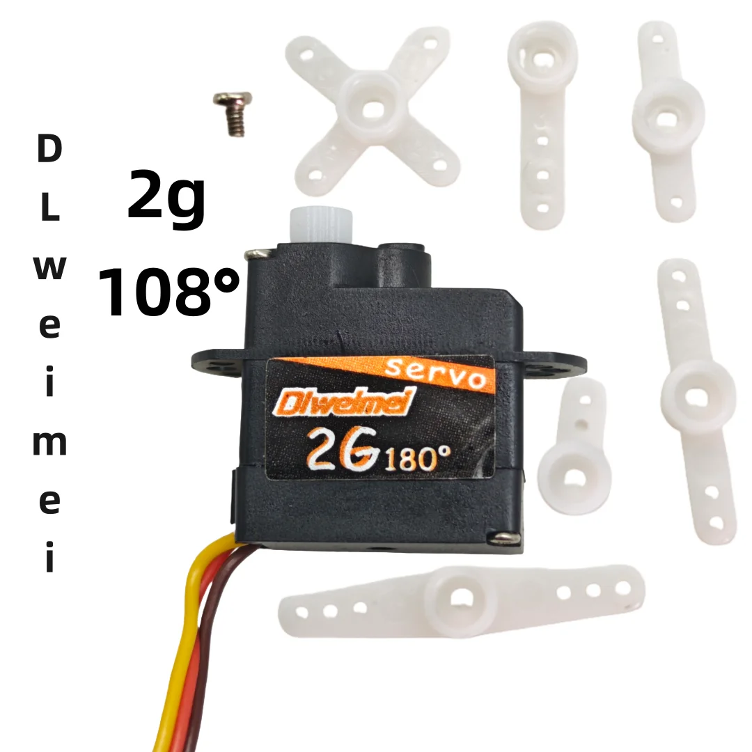 2G servo 180° JR Connector Micro servo Metal/Plastic Gears High Precision Fast Response For RC DIY Robots Arduino-DLweimei