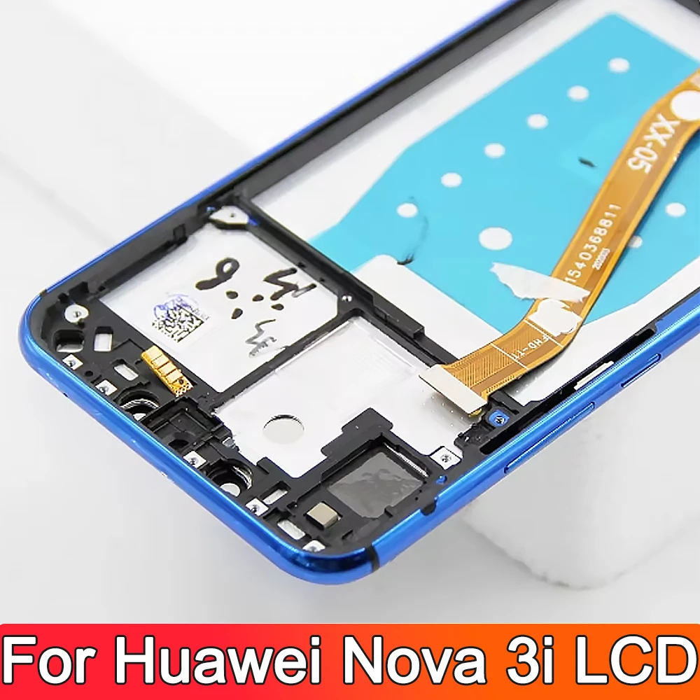 6.3 ''AMOLED สําหรับ Huawei Nova 3i INE-LX1 LX2 จอแสดงผลหน้าจอกรอบสําหรับ Huawei nova 3i จอแสดงผล LCD Touch Screen Digitizer