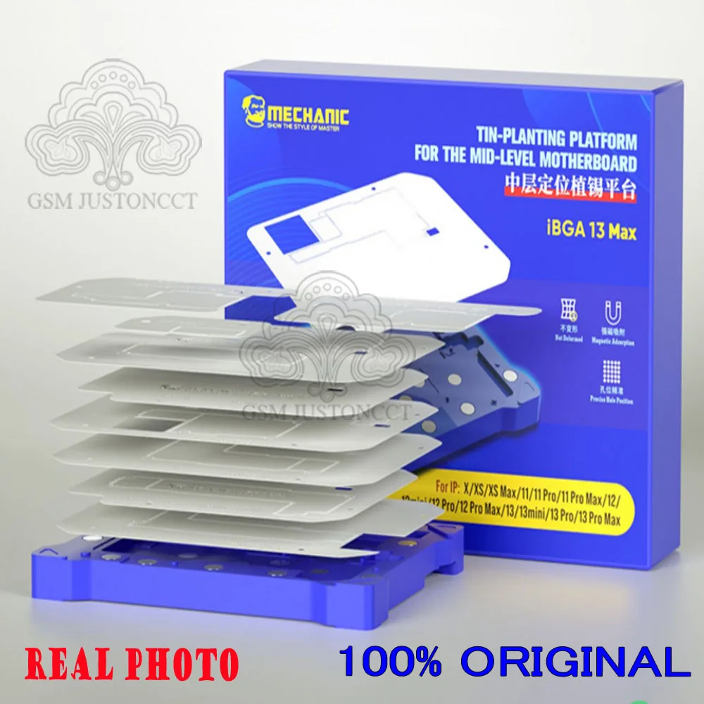 MECHANIC IBGA13-MAX Middle Layer Positioning  Planting Platform Stencil Suit for IPhone 13/13pro/13min/13pro Max Motherboard