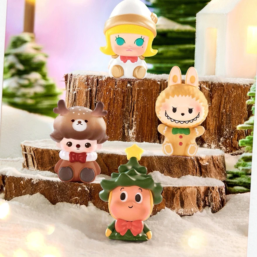 New Genuine Mini Labubu Christmas Party Series Doll Limited Edition Ornament Gift Figures Animal Pendant Christmas Birthday Gift