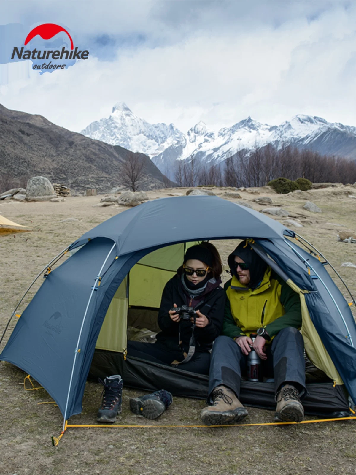 Tenda Hexagonal Montanha para única pessoa, acampamento ao ar livre, chuva e proteção solar, Four Seasons