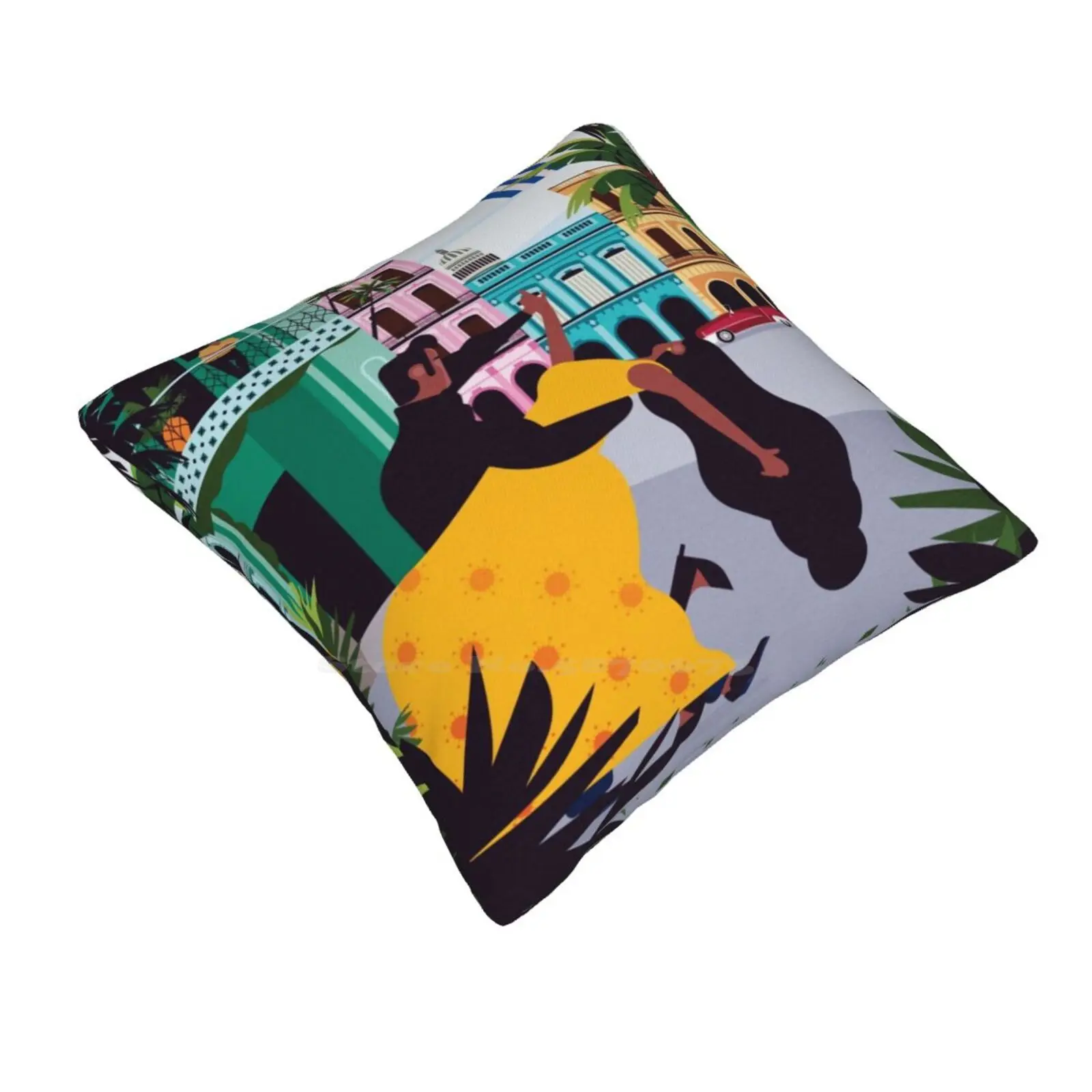 Havana Ft. Salsa Dancers Pillows Case Bedroom Home Decoration Havana Cuba Travel Salsa Dancers Dancing Colour Love Music Plant